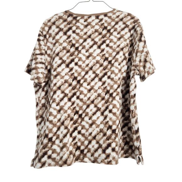 Kim Rogers Brown Cotton Top Womens Size Extra Large XL - Picture 2 of 3